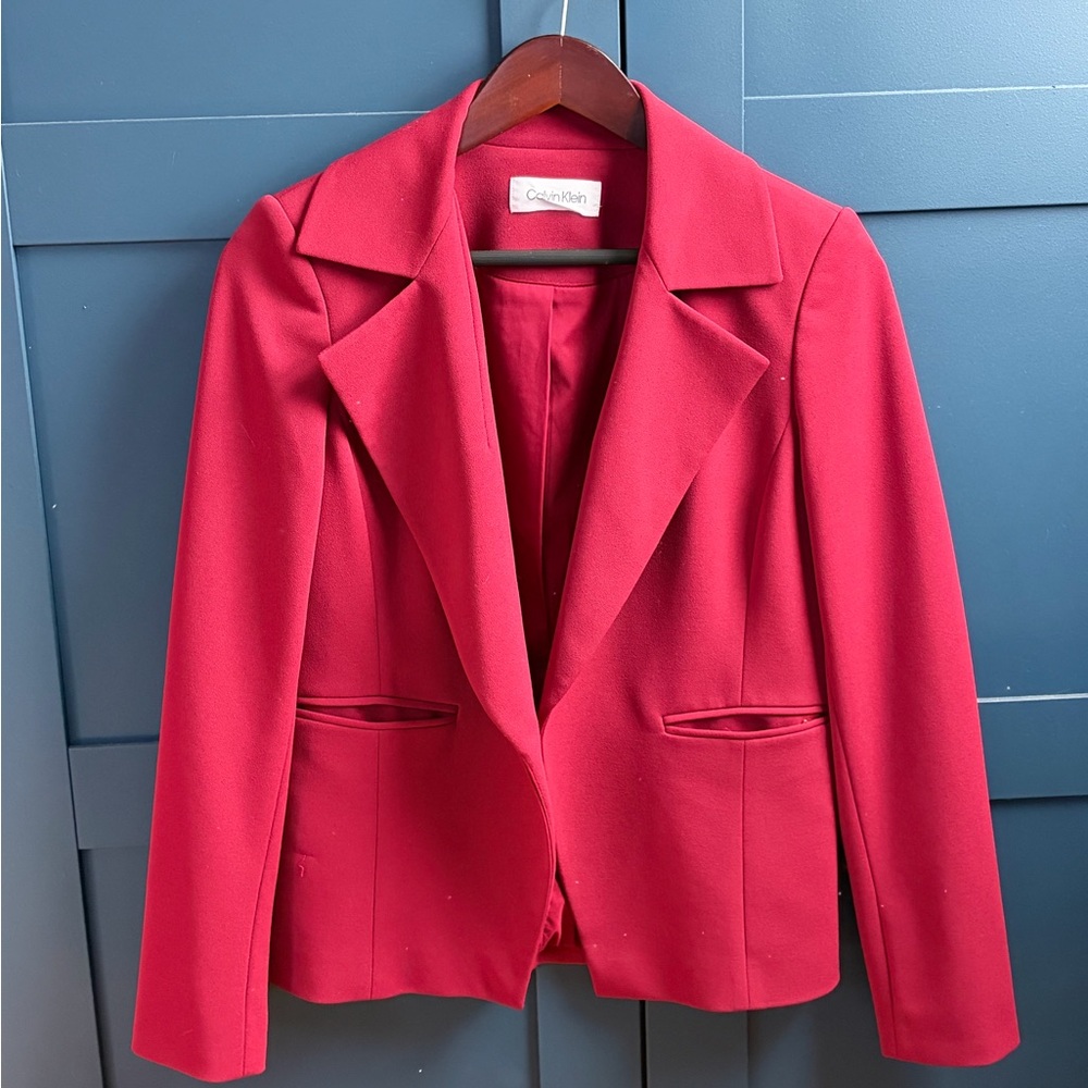 Calvin Klein Women's Vibrant Red Blazer